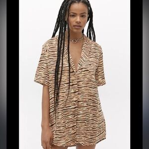 Faithfull The Brand Tiger Print Shirt NWT